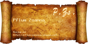 Pflum Zsanna névjegykártya